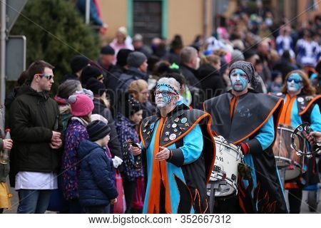 Laudenbach, Main-tauber-kreis, Germany - February 23, 2020: The Carnival Of Laudenbach