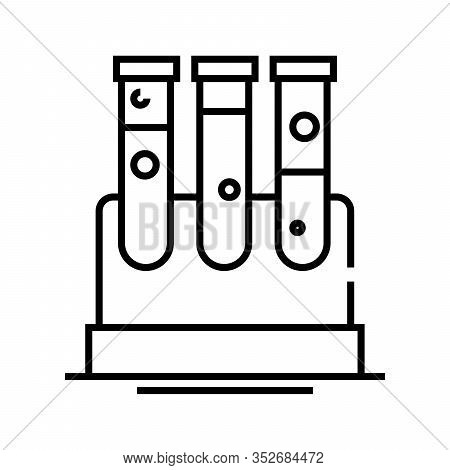Clinical Reserch Line Icon, Concept Sign, Outline Vector Illustration, Linear Symbol.
