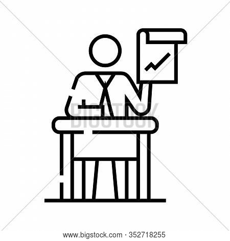 Advisory Line Icon, Concept Sign, Outline Vector Illustration, Linear Symbol.