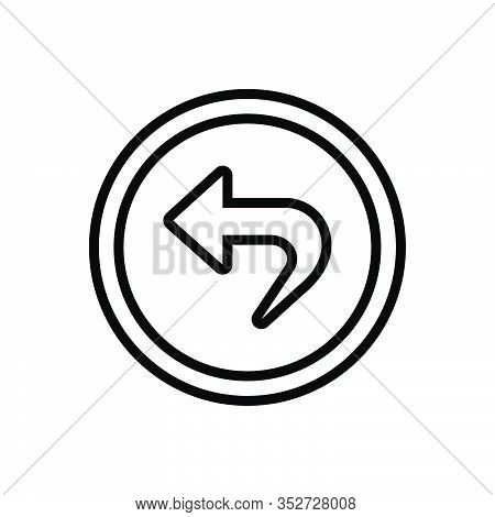 Black Line Icon For Back Astern Behindhand Posterior Rearmost Hindmost Hind Backwards Behind Arrow P
