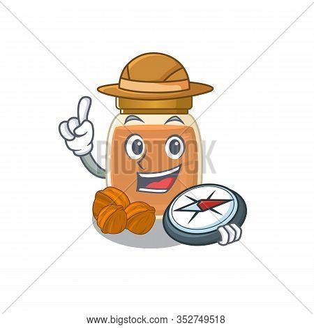 Walnut Butter Experienced Explorer Using A Compass
