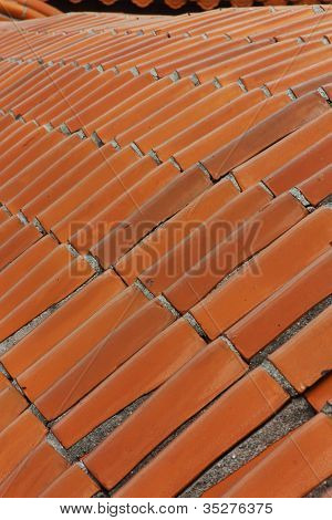Curved Roof Tiles At Hsi Lai Temple