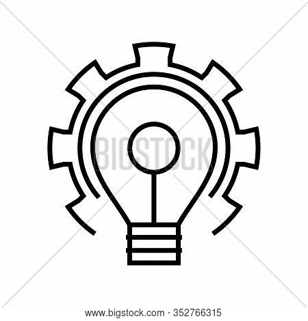 Bright Decition Line Icon, Concept Sign, Outline Vector Illustration, Linear Symbol.