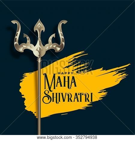 Trishul Illustration For Shivratri Festival Design Illustration