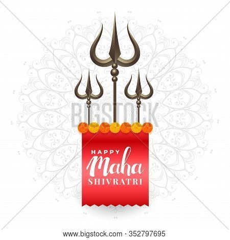 Maha Shivratri Lord Shiva Trishul Illustration Background