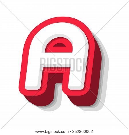 3d Bold Funny Letter A, Heavy Type For Modern Super Hero Monogram, Prize Logo, Comic Graphic, Fun An