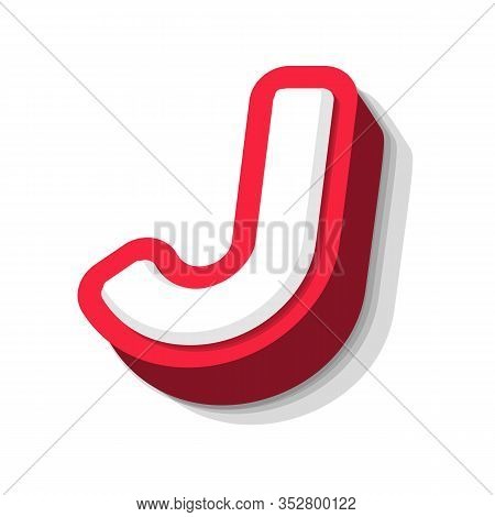 3d Bold Funny Letter J, Heavy Type For Modern Super Hero Monogram, Prize Logo, Comic Graphic, Fun An