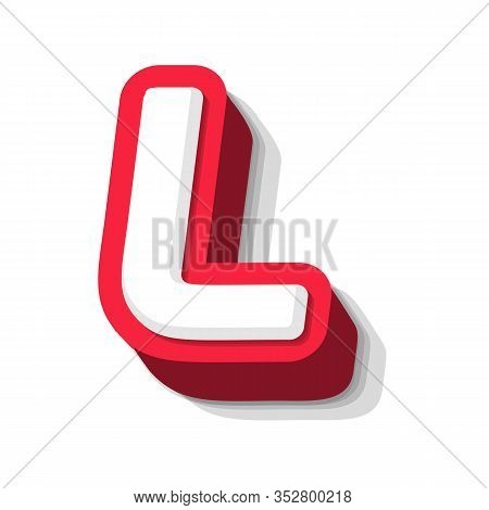 3d Bold Funny Letter L, Heavy Type For Modern Super Hero Monogram, Prize Logo, Comic Graphic, Fun An