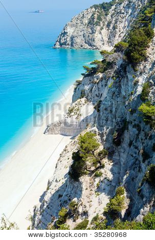 Hvid Egremni Beach (lefkada, Grækenland)