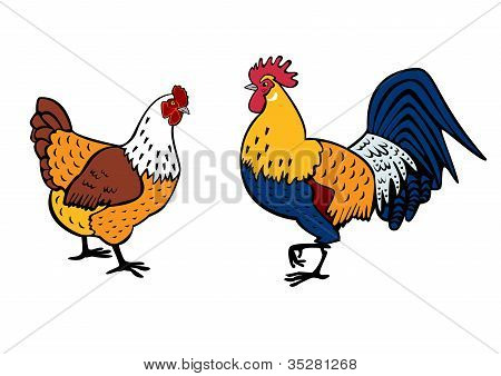 Rooster og underjordisk hvid