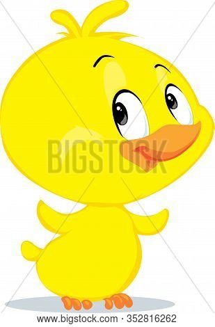 Cute  Easter Chicken Character Fflat Design Vector Illustration Cartoon