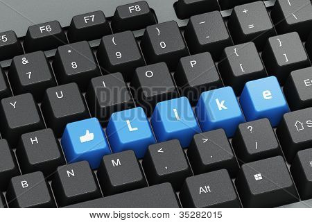 버튼 처럼 블루와 블랙 키보드