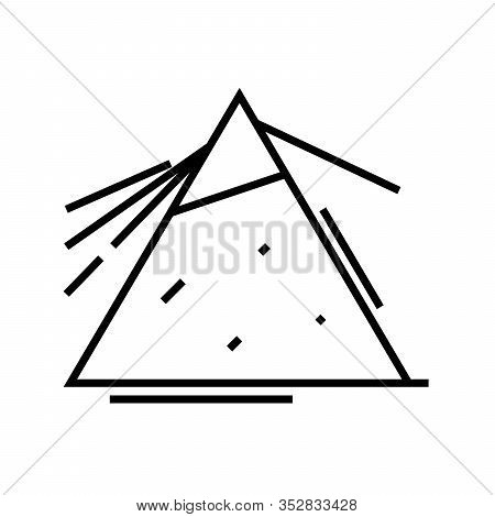 Difraction Line Icon, Concept Sign, Outline Vector Illustration, Linear Symbol.