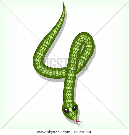 Carattere di serpente. 4 Cifre