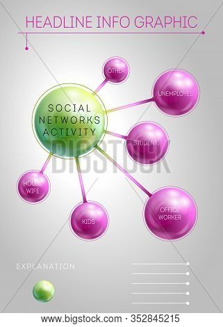 Vector Template Of Page With 3d-effect Metaballs