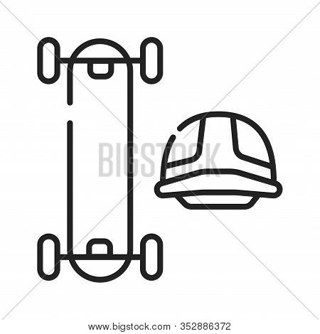 Mountainboarding Black Line Icon. Atb. For Cross Country Driving In Summer. Pictogram For Web Page, 