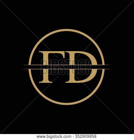Fd Letter Type Logo Design Vector Template. Abstract Letter Fd Logo Design