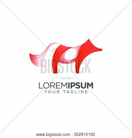 Abstract Fox Wolf Logo Design Vector Element