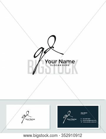 G D Gd Initial Logo Signature Vector. Handwriting Concept Logo.