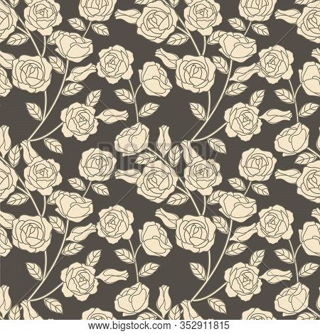 Seamless Pattern Texture Flower Background - Logo Design Vector Template