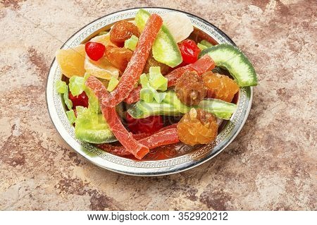 Assortment Of Tasty Dried Fruits