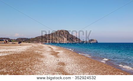 Afandou Beach, Pebble Beach, Mediterranean Sea, Rhodes, Greece