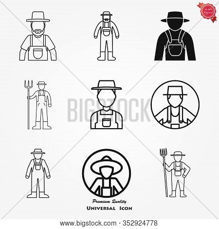 Farmer Icon - Vector Farmer Avatar Or Symbol