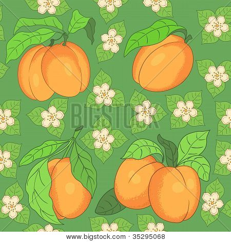 Seamless Pattern con albicocche