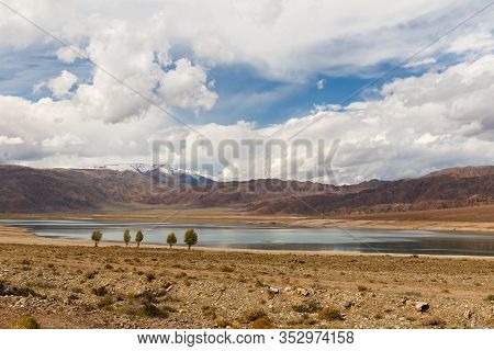 Orto Tokoy Reservoir, Kyrgyzstan, Central Asia, Scenic Landscape Near Reservoir
