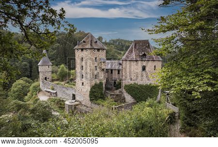 Castle Reinhardstein Near Robertville Village In Belgium. Belgian Ardennes Region