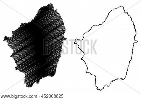 Naxos Island (hellenic Republic, Greece, Cyclades Archipelago) Map Vector Illustration, Scribble Ske