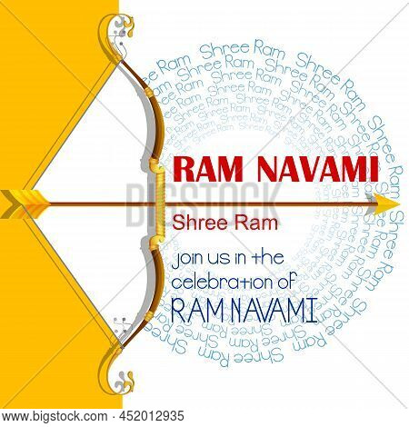 Ram Navmi Background Showing Festival Of India With Hindi Massage Meaning Shree Rama