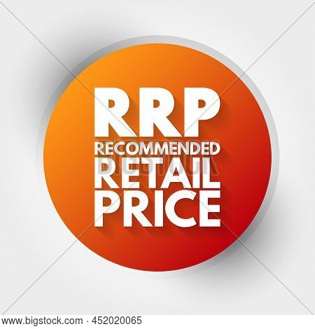 Rrp - Recommended Retail Price Acronym, Business Concept Background