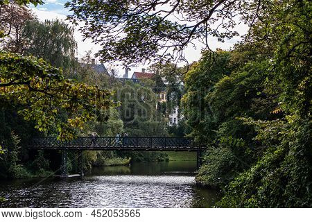 Copenhagen, Denmark. Oersted Park In The City Center. Tourism In Denmark.
