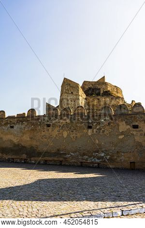 Famous Rupea Fortress In Transylvania, Romania. Rupea Citadel (cetatea Rupea)