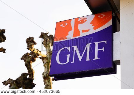 Bordeaux , Aquitaine  France - 03 27 2022 : Gmf Text Sign And Logo Brand Of Agency Insurance Company