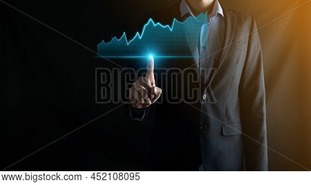 Business Development, Financial Plan And Strategy.analysis Finance Graph And Market Chart Investment