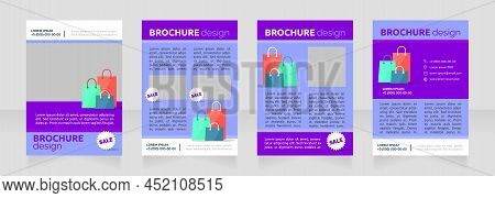 Discounts On Makeup Products Blank Brochure Design. Template Set With Copy Space For Text. Premade C