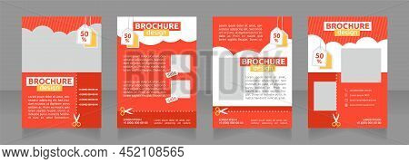 Time-bound Promo Deal Blank Brochure Design. Marketing Tactic. Template Set With Copy Space For Text