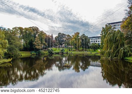 Copenhagen, Denmark. Oersted Park In The City Center. Tourism In Denmark.