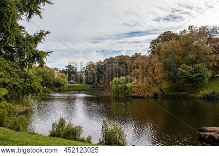 Copenhagen, Denmark. Oersted Park In The City Center. Tourism In Denmark.