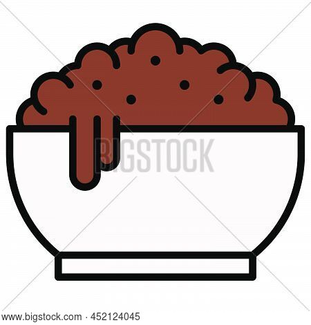 Charoset Icon, Passover Or Pesach Related Vector Illustration