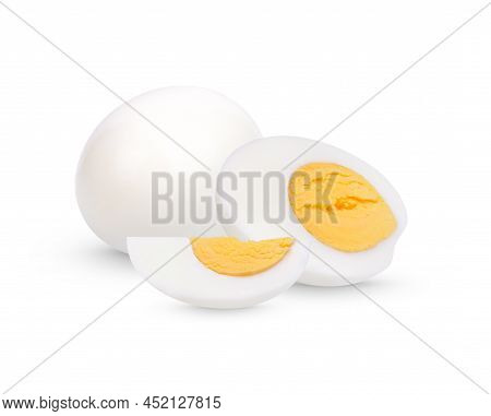 Chicken Egg ,boiled Egg Isolated On White Background