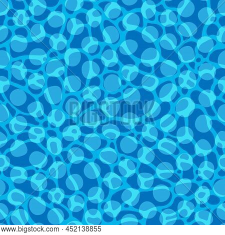 Blue Water Like In Pool. Vector Illustration Seamless Pattern Background