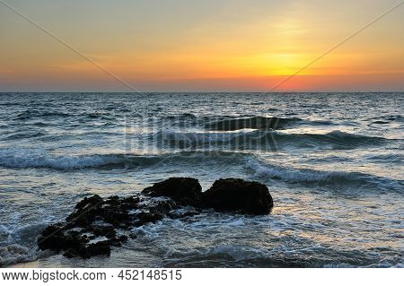 Mediterranean Coast In Southern Israel Near The City Of Ashkelon