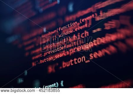 It Business. Python Code Computer Screen. Mobile Application Design Concept.