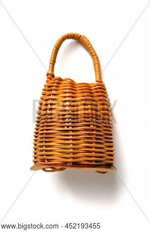 Traditional Braided Caxixi Isolated On White Background