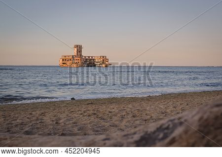 Gdynia, Poland - August 21, 2021: Ruins Of An Old Torpedo House In Babie Doly, Poland.