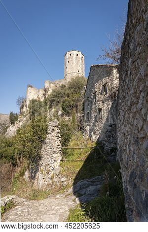 Stone Fortress In Pocitelj Medieval Village In The Capljina Municipality In Bosnia And Herzegovina
