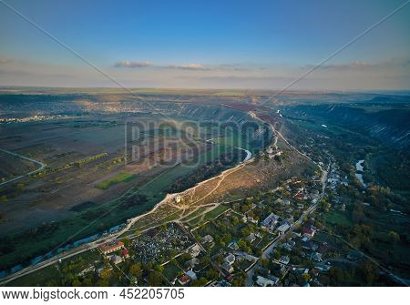 Old Orhei Monastery In Moldova Republic. Aerial View